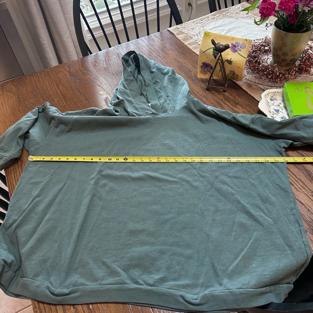 Bryn Walker Women’s XL Spruce Green Hooded Pullover - Picture 12 of 15